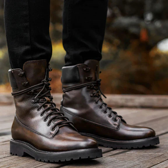 Double Tone Mountain Climber Boots Italian Cow Leather