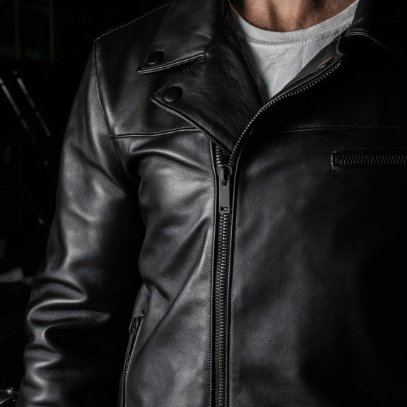 Vintage Biker Italian Cow Leather Jacket