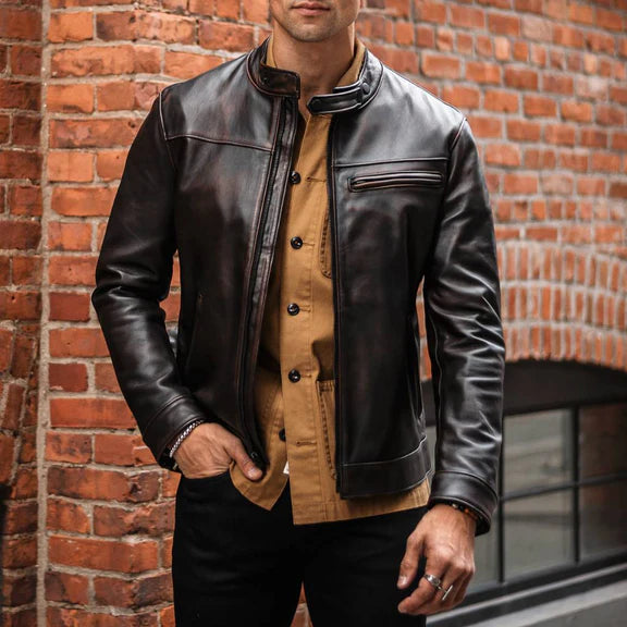 Double Tone Italian Leather Jacket