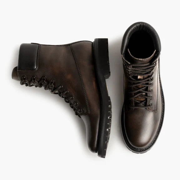 Double Tone Mountain Climber Boots Italian Cow Leather