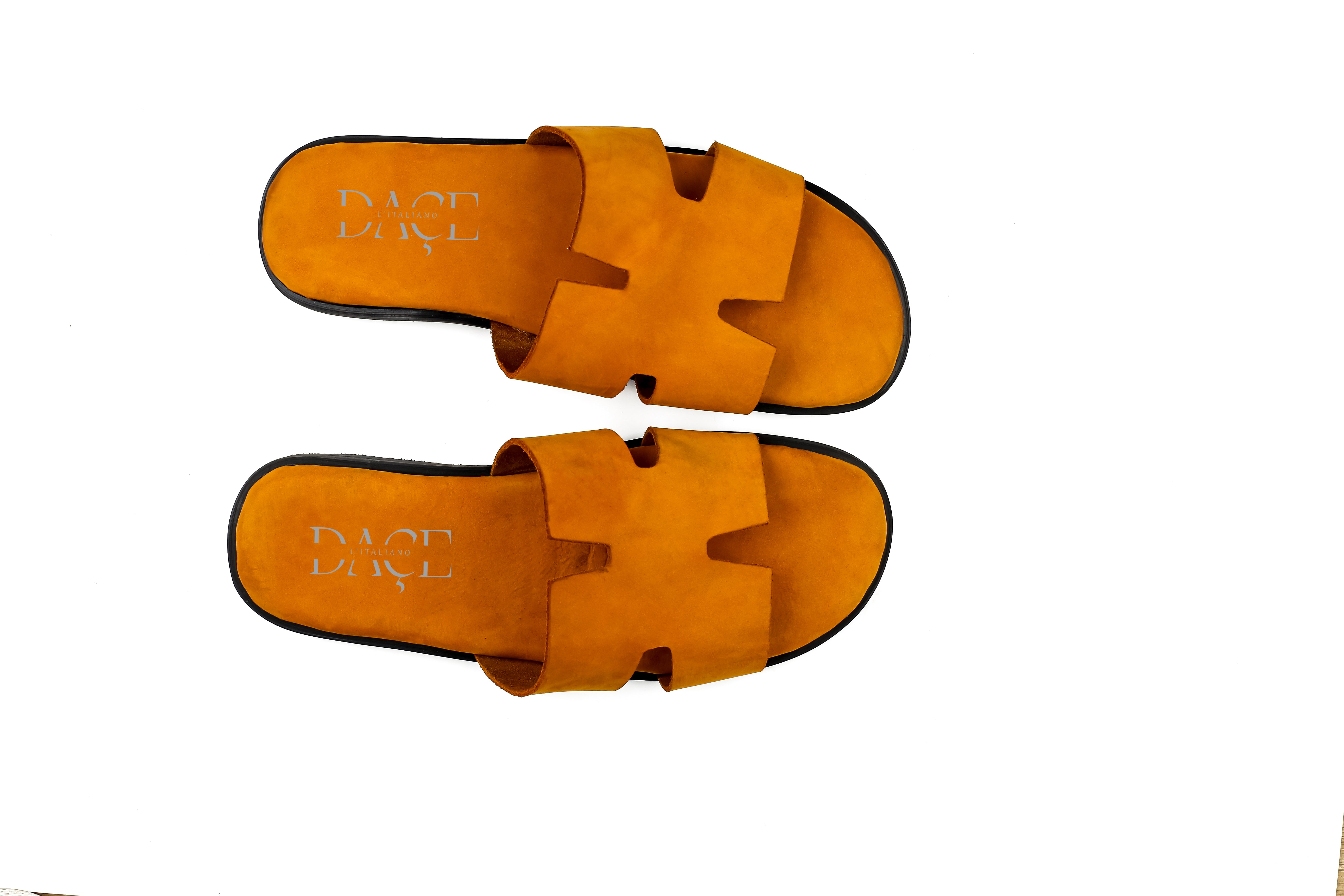 D537 Cow Italian leather Nubuck Slippers