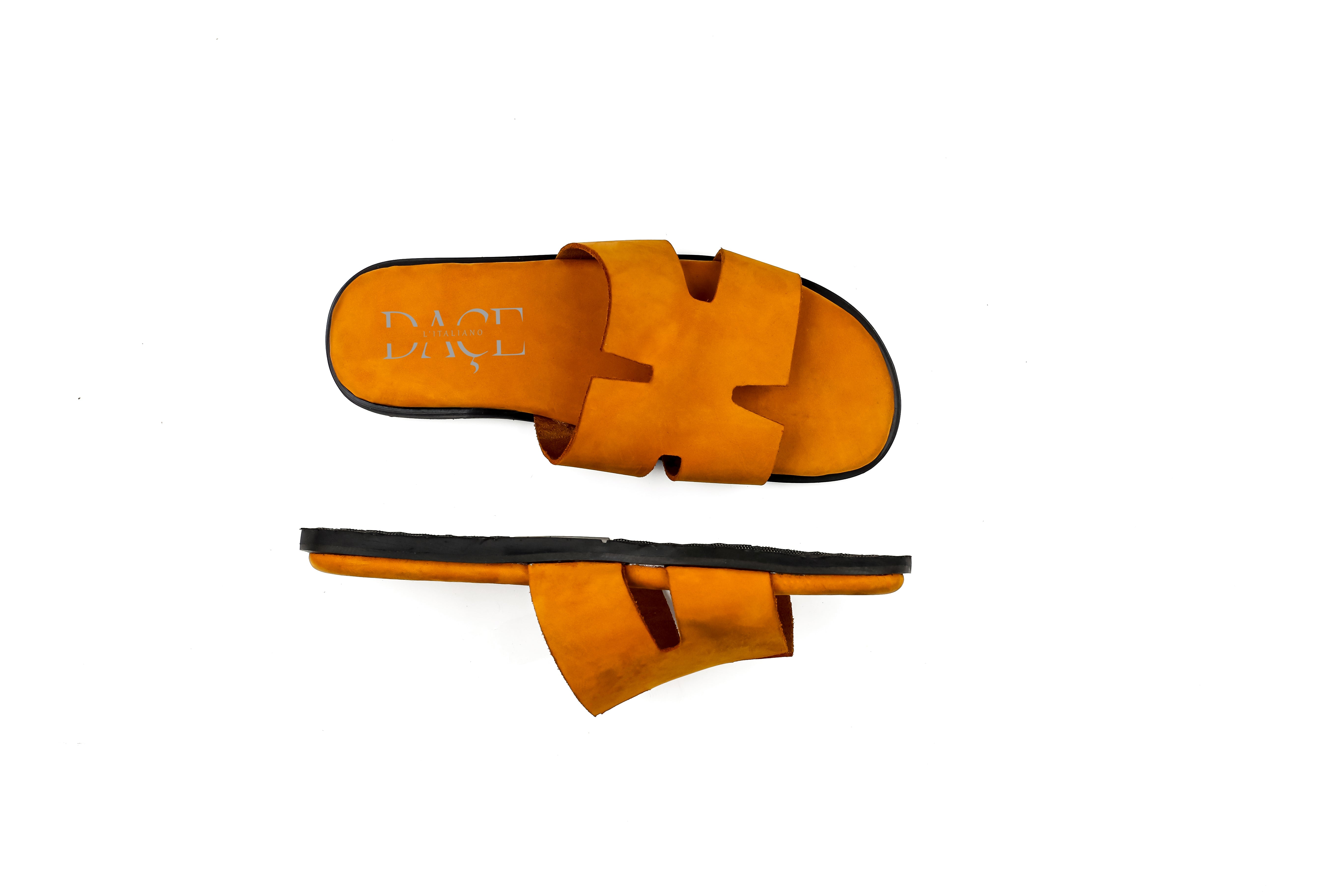 D537 Cow Italian leather Nubuck Slippers