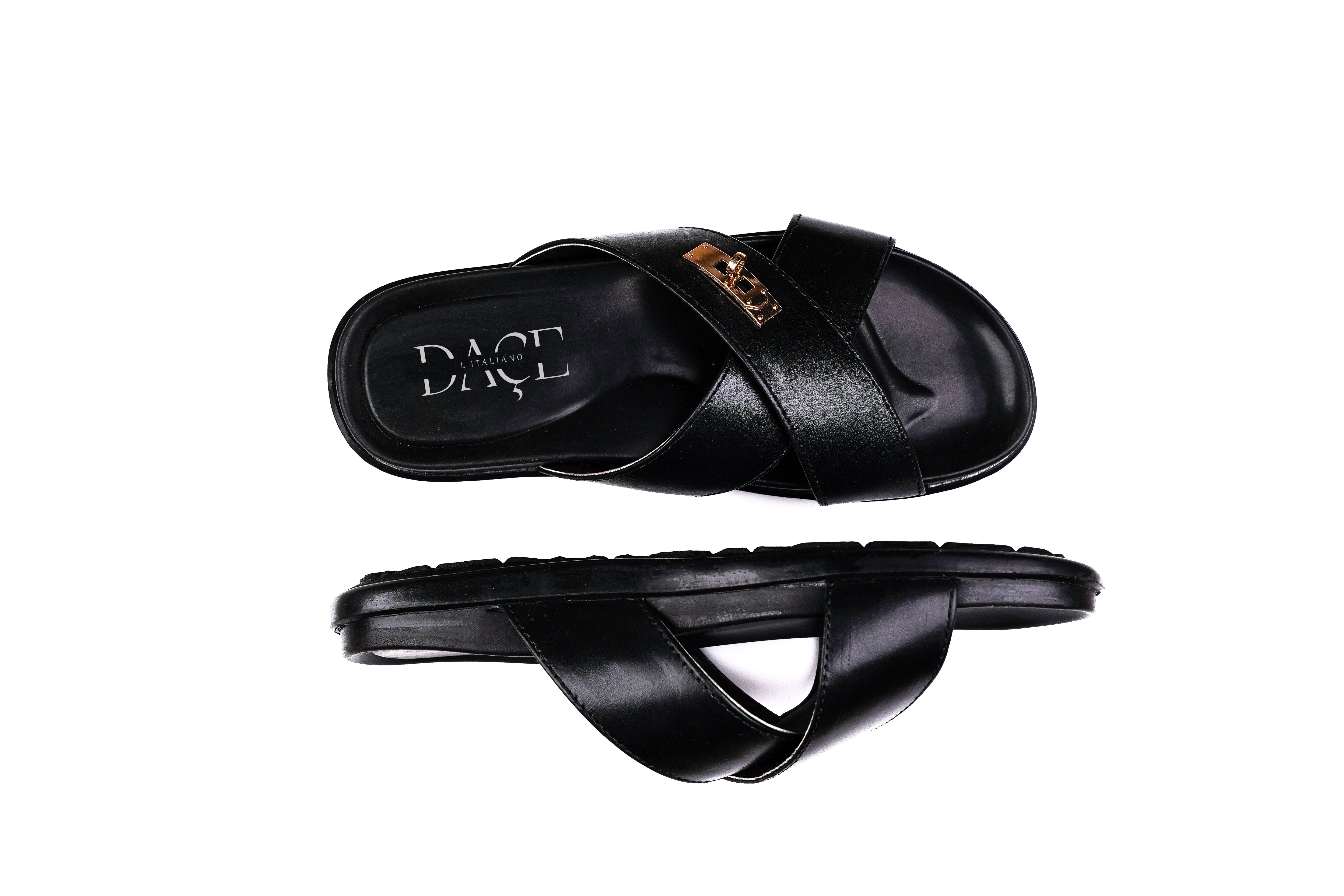 DAÇE Cross-King Series Black Italian cow leather